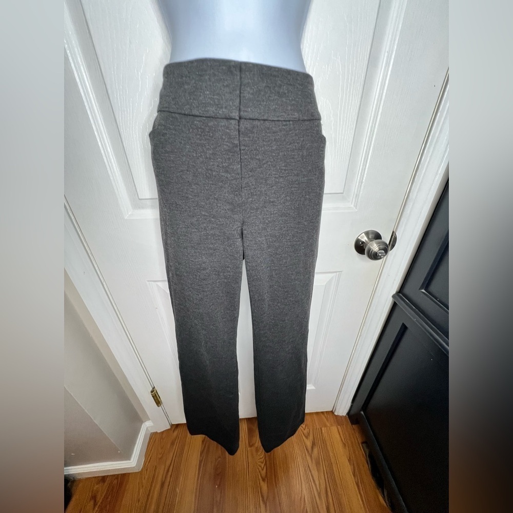 Loft Women’s 8 Charcoal Gray Original Flare Leg Ponte Trouser Dress Pants M - Picture 7 of 16